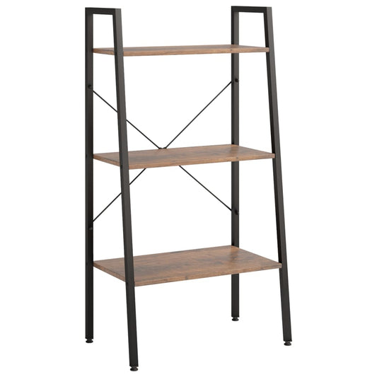 3-Tier Standing Shelf Dark Brown and Black 56x35x108 cm 3-Tier Standing Shelf Dark Brown and Black 56x35x108 cm