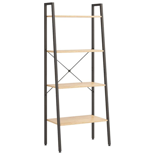 4-Tier Standing Shelf Light Brown and Black 56x35x140 cm 4-Tier Standing Shelf Light Brown and Black 56x35x140 cm