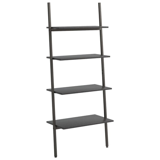 4-Tier Leaning Shelf Black 64x34x150.5 cm 4-Tier Leaning Shelf Black 64x34x150.5 cm