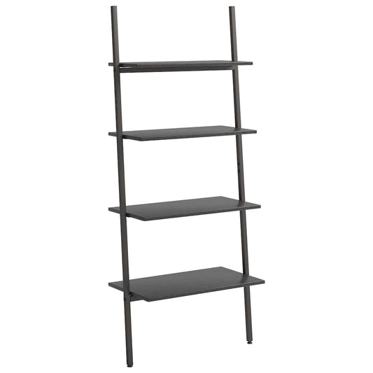 4-Tier Leaning Shelf Black 64x34x150,5 cm 4-Tier Leaning Shelf Black 64x34x150,5 cm