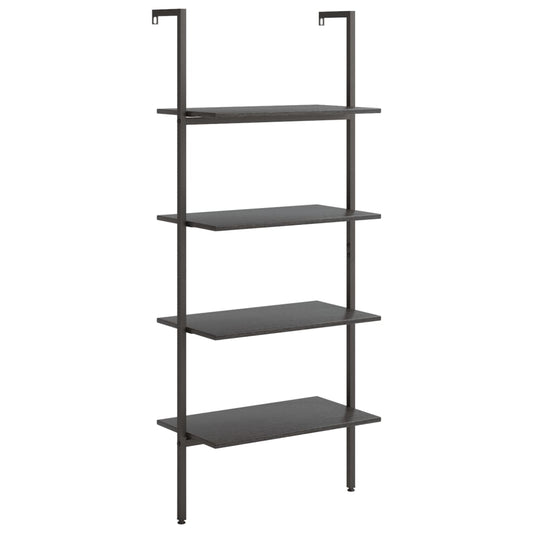 4-Tier Leaning Shelf Black 64x35x152.5 cm 4-Tier Leaning Shelf Black 64x35x152.5 cm