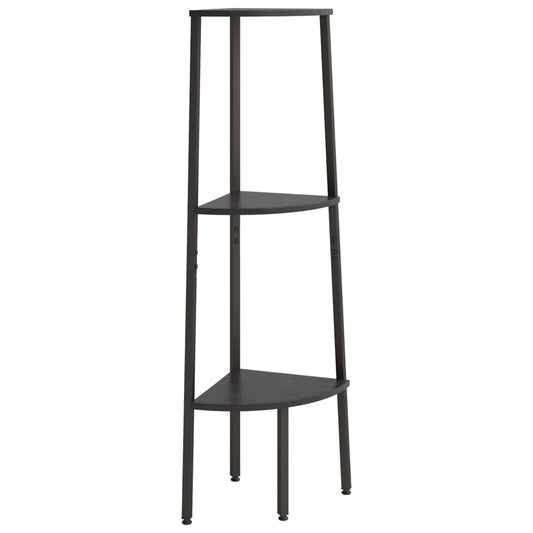 3-Tier Corner Shelf Black 45.5x31.5x120 cm 3-Tier Corner Shelf Black 45.5x31.5x120 cm