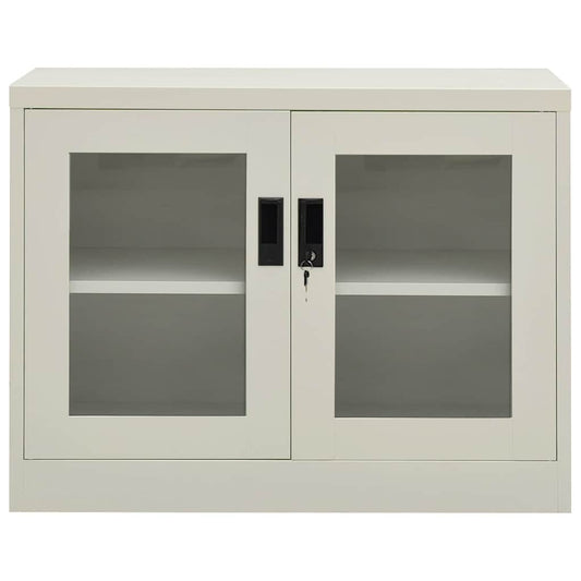 Office Cabinet Light Grey 90x40x70 cm Steel Office Cabinet Light Grey 90x40x70 cm Steel