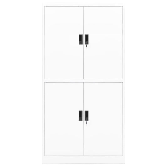 Office Cabinet White 90x40x180 cm Steel Office Cabinet White 90x40x180 cm Steel