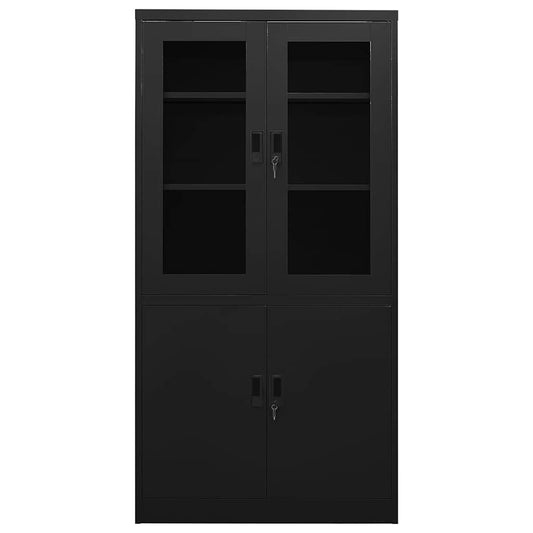 335948 vidaXL Office Cabinet Black 90x40x180 cm Steel 335948 vidaXL Office Cabinet Black 90x40x180 cm Steel