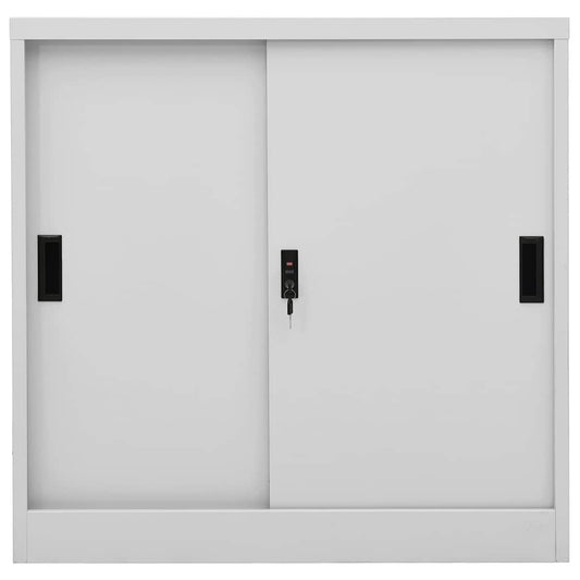335951 vidaXL Office Cabinet with Sliding Door Light Grey 90x40x90 cm Steel 335951 vidaXL Office Cabinet with Sliding Door Light Grey 90x40x90 cm Steel