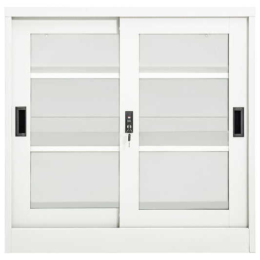 Sliding Door Cabinet | White | Steel | Medium | Locks Sliding Door Cabinet | White | Steel | Medium | Locks