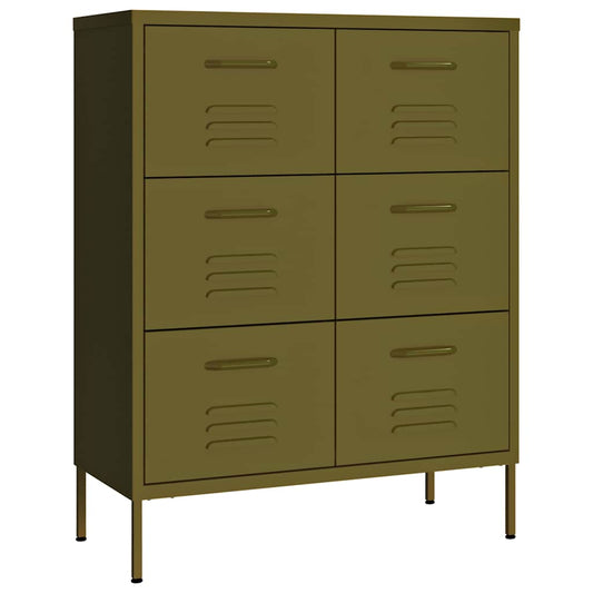 336144 vidaXL Drawer Cabinet Olive Green 80x35x101,5 cm Steel 336144 vidaXL Drawer Cabinet Olive Green 80x35x101,5 cm Steel