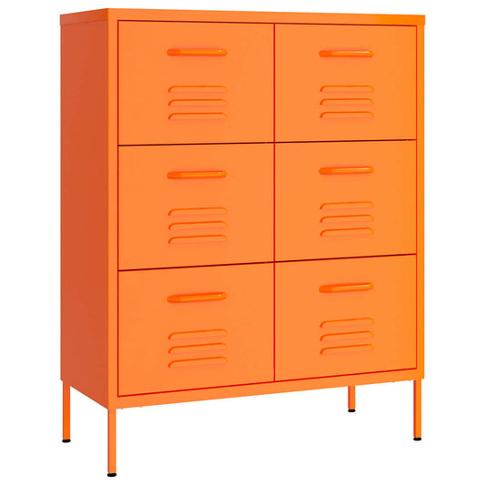 336147 vidaXL Drawer Cabinet Orange 80x35x101,5 cm Steel 336147 vidaXL Drawer Cabinet Orange 80x35x101,5 cm Steel