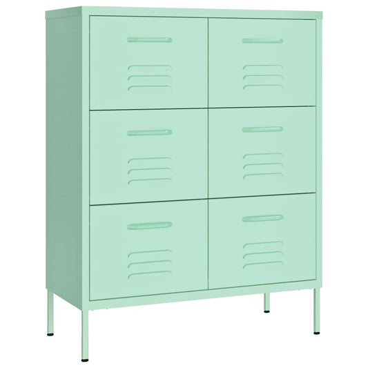 336149 vidaXL Drawer Cabinet Mint 80x35x101,5 cm Steel 336149 vidaXL Drawer Cabinet Mint 80x35x101,5 cm Steel