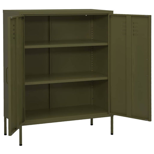 336162 vidaXL Storage Cabinet Olive Green 80x35x101,5 cm Steel 336162 vidaXL Storage Cabinet Olive Green 80x35x101,5 cm Steel