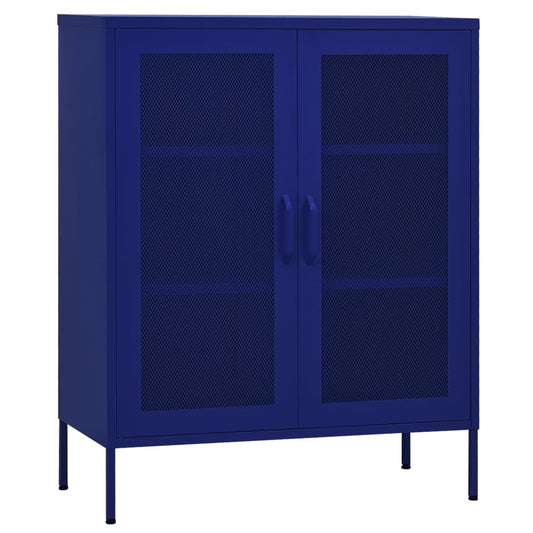 Storage Cabinet Navy Blue 80x35x101.5 cm Steel Storage Cabinet Navy Blue 80x35x101.5 cm Steel