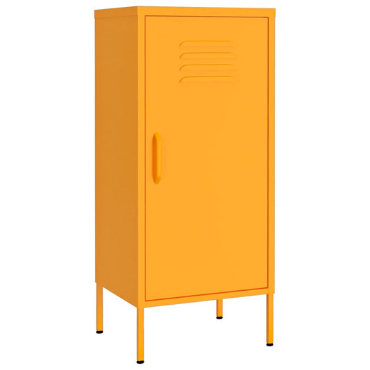 Storage Cabinet Mustard Yellow 42.5x35x101.5 cm Steel Storage Cabinet Mustard Yellow 42.5x35x101.5 cm Steel