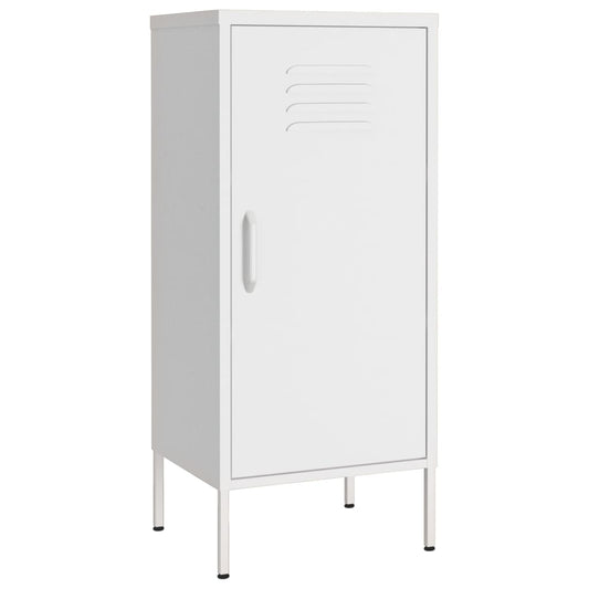 Storage Cabinet White 42.5x35x101.5 cm Steel Storage Cabinet White 42.5x35x101.5 cm Steel