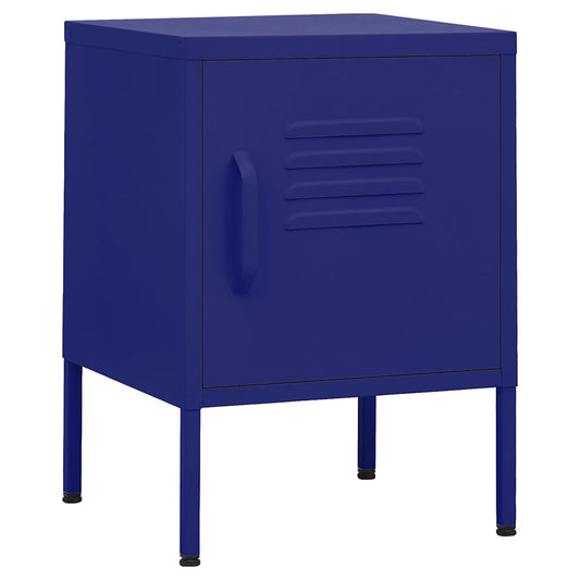 Nightstand Navy Blue 35x35x51 cm Steel Nightstand Navy Blue 35x35x51 cm Steel