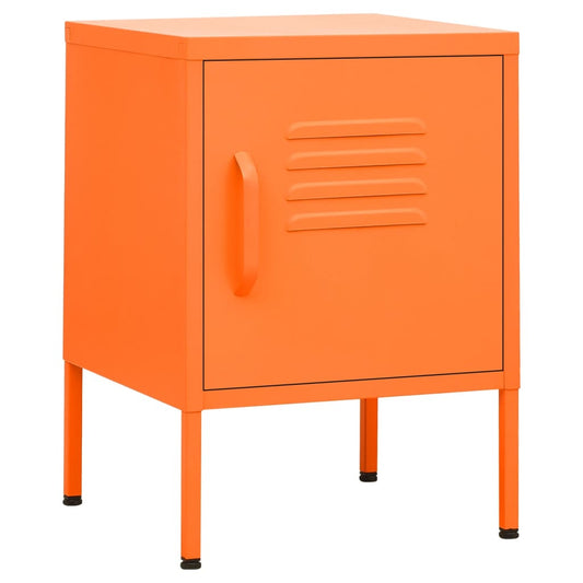 Nightstand Orange 35x35x51 cm Steel Nightstand Orange 35x35x51 cm Steel