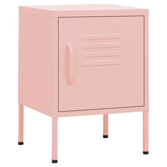 Nightstand Pink 35x35x51 cm Steel Nightstand Pink 35x35x51 cm Steel