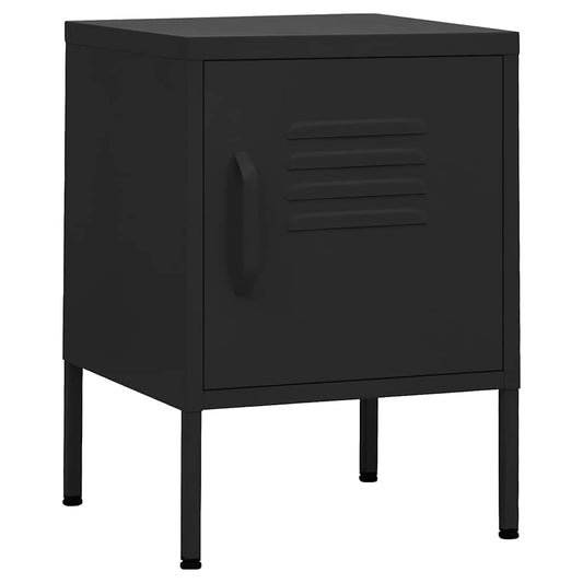 Nightstand Black 35x35x51 cm Steel Nightstand Black 35x35x51 cm Steel