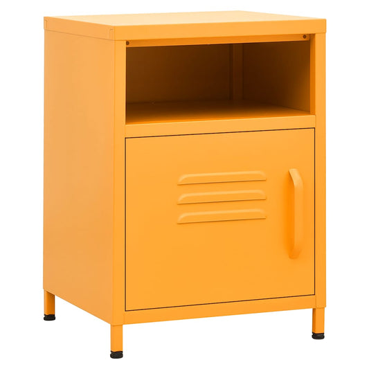 336218 vidaXL Nightstand Mustard Yellow 35x35x51 cm Steel 336218 vidaXL Nightstand Mustard Yellow 35x35x51 cm Steel