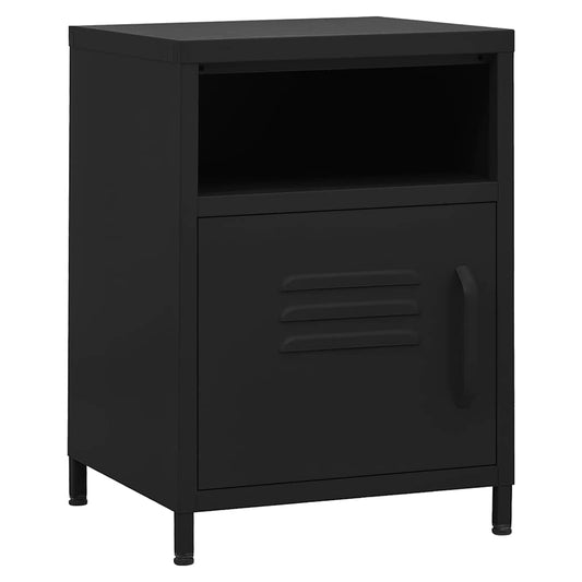 Nightstand Black 35x35x51 cm Steel Nightstand Black 35x35x51 cm Steel