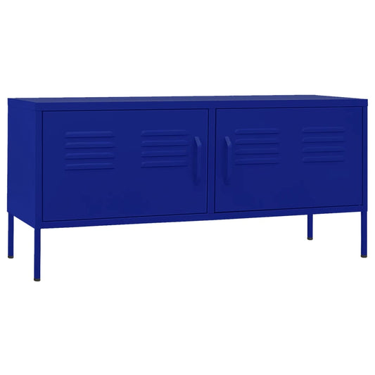 TV Cabinet Navy Blue 105x35x50 cm Steel TV Cabinet Navy Blue 105x35x50 cm Steel