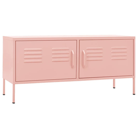 TV Cabinet Pink 105x35x50 cm Steel TV Cabinet Pink 105x35x50 cm Steel