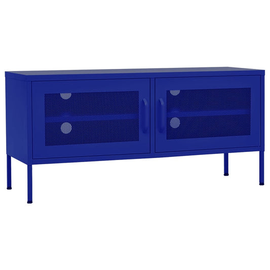 TV Cabinet Navy Blue 105x35x50 cm Steel TV Cabinet Navy Blue 105x35x50 cm Steel