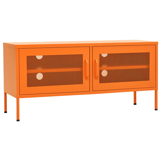 TV Cabinet Orange 105x35x50 cm Steel TV Cabinet Orange 105x35x50 cm Steel