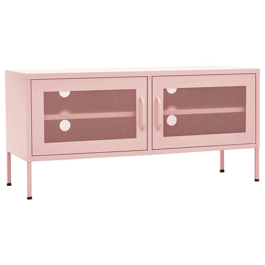 TV Cabinet Pink 105x35x50 cm Steel TV Cabinet Pink 105x35x50 cm Steel