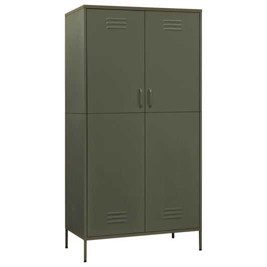 Wardrobe Olive Green 90x50x180 cm Steel Wardrobe Olive Green 90x50x180 cm Steel