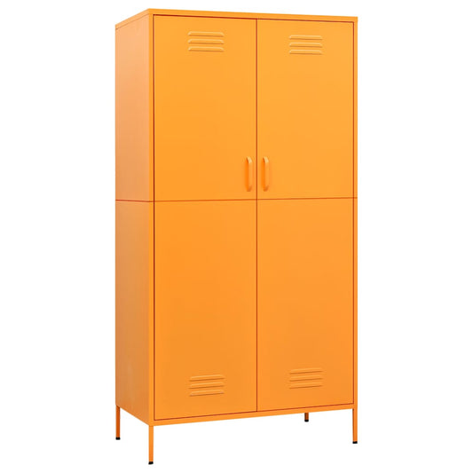 336245 vidaXL Wardrobe Mustard Yellow 90x50x180 cm Steel 336245 vidaXL Wardrobe Mustard Yellow 90x50x180 cm Steel