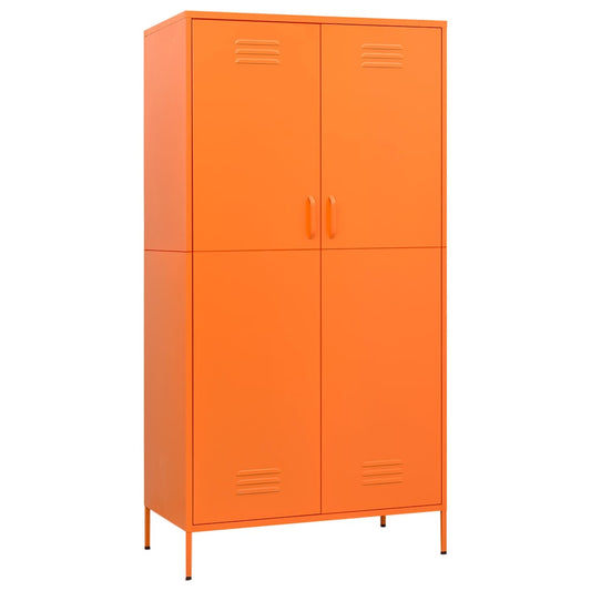 336246 vidaXL Wardrobe Orange 90x50x180 cm Steel 336246 vidaXL Wardrobe Orange 90x50x180 cm Steel