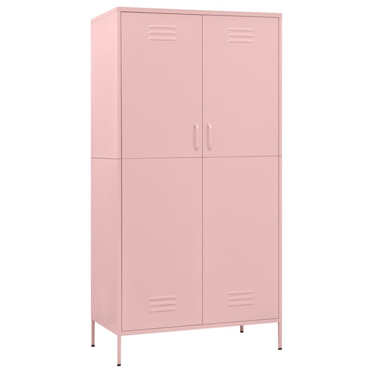 336247 vidaXL Wardrobe Pink 90x50x180 cm Steel 336247 vidaXL Wardrobe Pink 90x50x180 cm Steel
