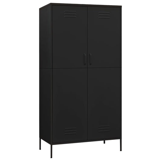 Wardrobe Black 90x50x180 cm Steel Wardrobe Black 90x50x180 cm Steel