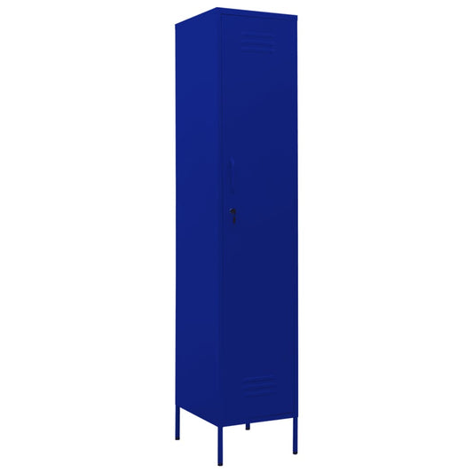Locker Cabinet Navy Blue 35x46x180 cm Steel Locker Cabinet Navy Blue 35x46x180 cm Steel