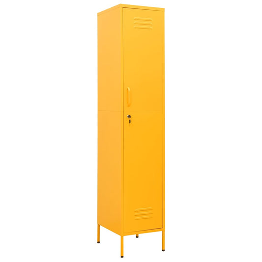 336254 vidaXL Locker Cabinet Mustard Yellow 35x46x180 cm Steel 336254 vidaXL Locker Cabinet Mustard Yellow 35x46x180 cm Steel