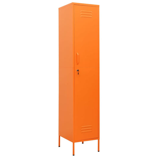 Locker Cabinet Orange 35x46x180 cm Steel Locker Cabinet Orange 35x46x180 cm Steel