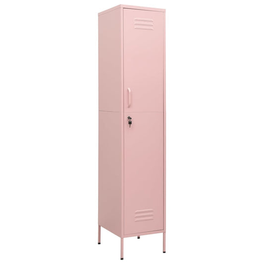 Locker Cabinet Pink 35x46x180 cm Steel Locker Cabinet Pink 35x46x180 cm Steel