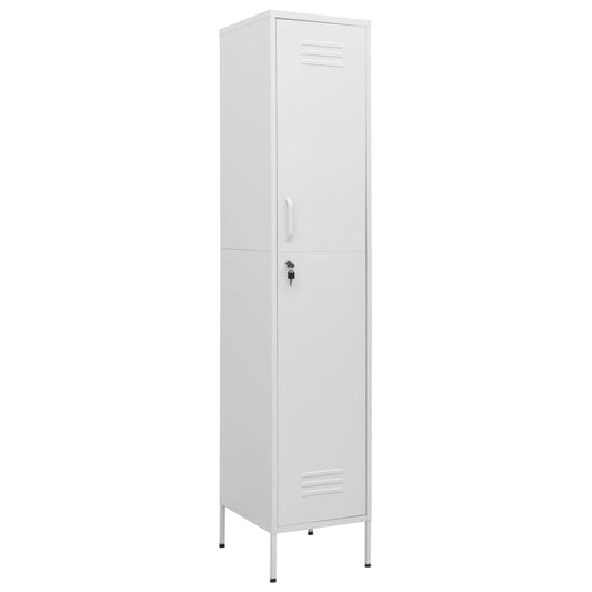 Locker Cabinet White 35x46x180 cm Steel Locker Cabinet White 35x46x180 cm Steel