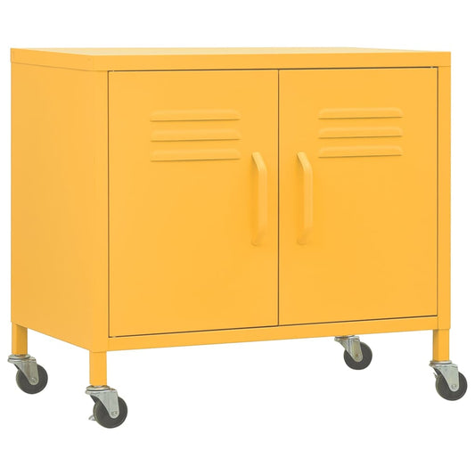 336263 vidaXL Storage Cabinet Mustard Yellow 60x35x56 cm Steel 336263 vidaXL Storage Cabinet Mustard Yellow 60x35x56 cm Steel