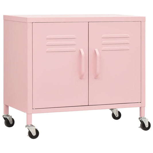 Storage Cabinet Pink 60x35x56 cm Steel Storage Cabinet Pink 60x35x56 cm Steel