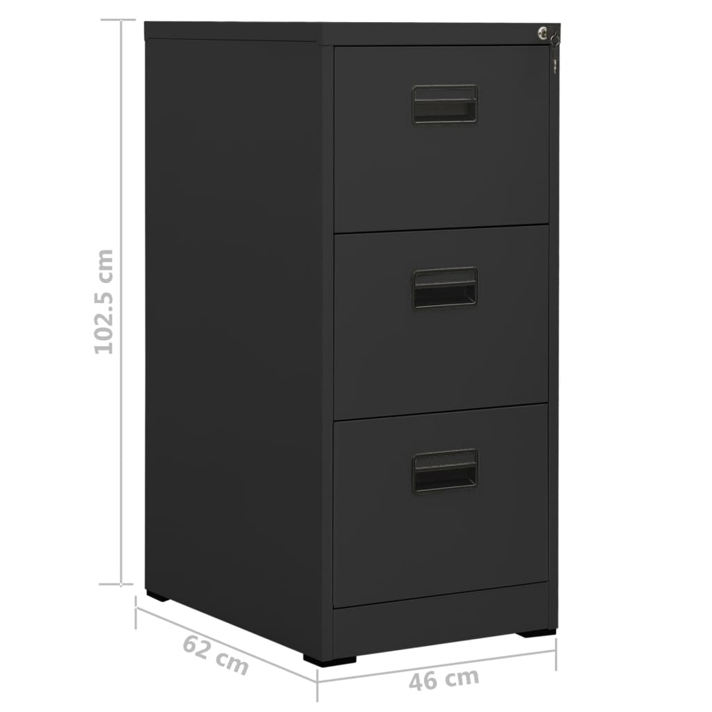 Filing Cabinet | Anthracite | Steel | Medium | Filing Cabinet