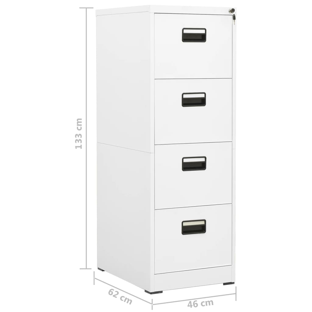 Filing Cabinet | White | Steel | Large | Filing Cabinet | Rectangular