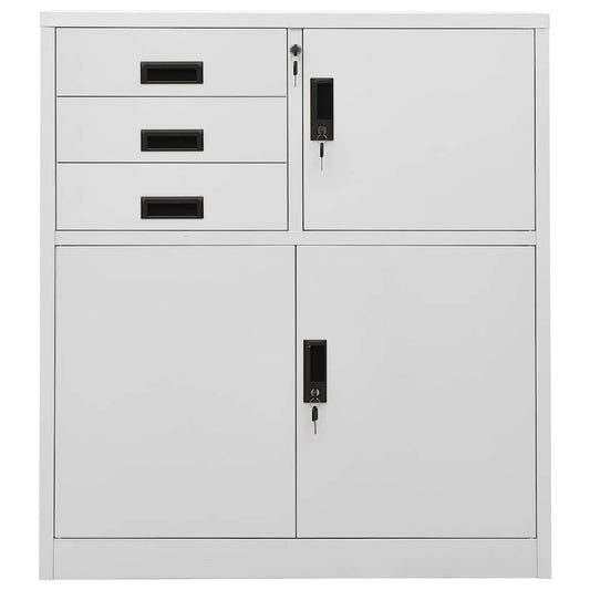 336406 vidaXL Office Cabinet Light Grey 90x40x102 cm Steel 336406 vidaXL Office Cabinet Light Grey 90x40x102 cm Steel