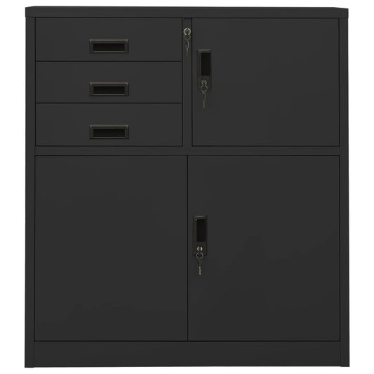 Office Cabinet Anthracite 90x40x102 cm Steel Office Cabinet Anthracite 90x40x102 cm Steel