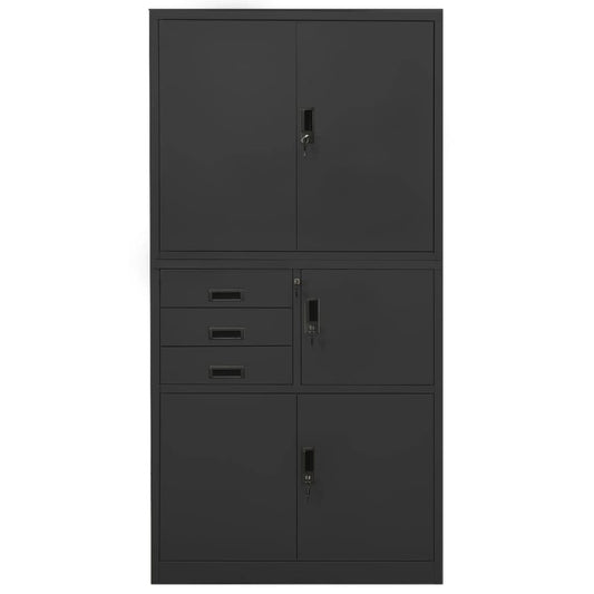 Office Cabinet Anthracite 90x40x180 cm Steel Office Cabinet Anthracite 90x40x180 cm Steel