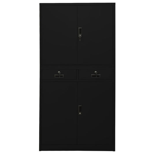 Office Cabinet Black 90x40x180 cm Steel Office Cabinet Black 90x40x180 cm Steel