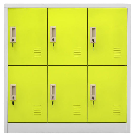 Locker Cabinet Light Grey and Green 90x45x92.5 cm Steel Locker Cabinet Light Grey and Green 90x45x92.5 cm Steel