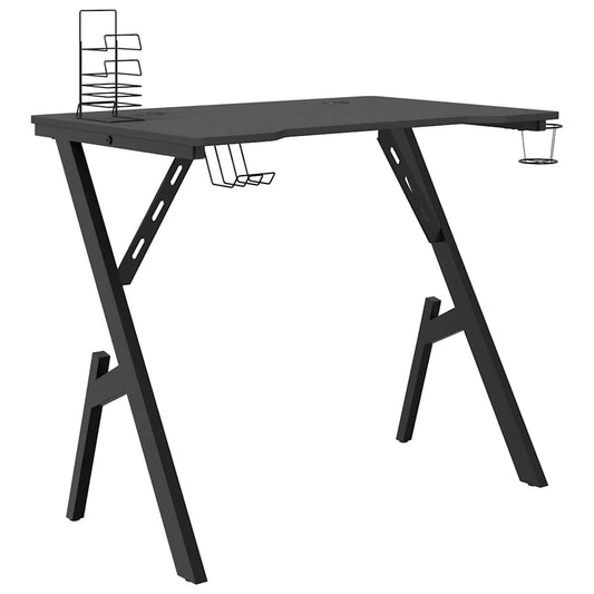 Gaming Desk with Y Shape Legs Black 90x60x75 cm Gaming Desk with Y Shape Legs Black 90x60x75 cm