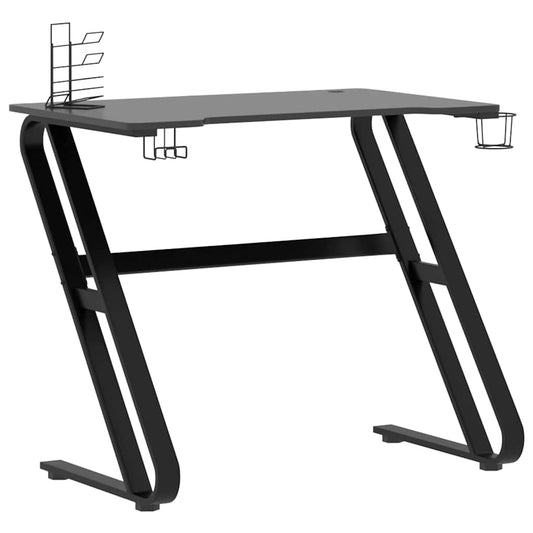 325410 vidaXL Gaming Desk with ZZ Shape Legs Black 90x60x75 cm 325410 vidaXL Gaming Desk with ZZ Shape Legs Black 90x60x75 cm